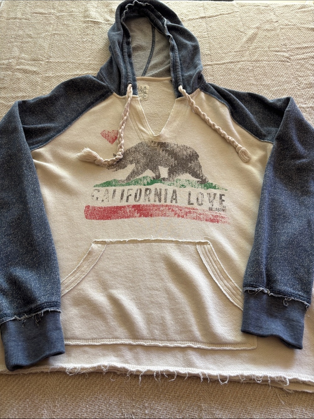 Surf Skate Baja Hoodie Billabong California Love Terry Cloth Sweatshirt Size XL - Picture 16 of 16